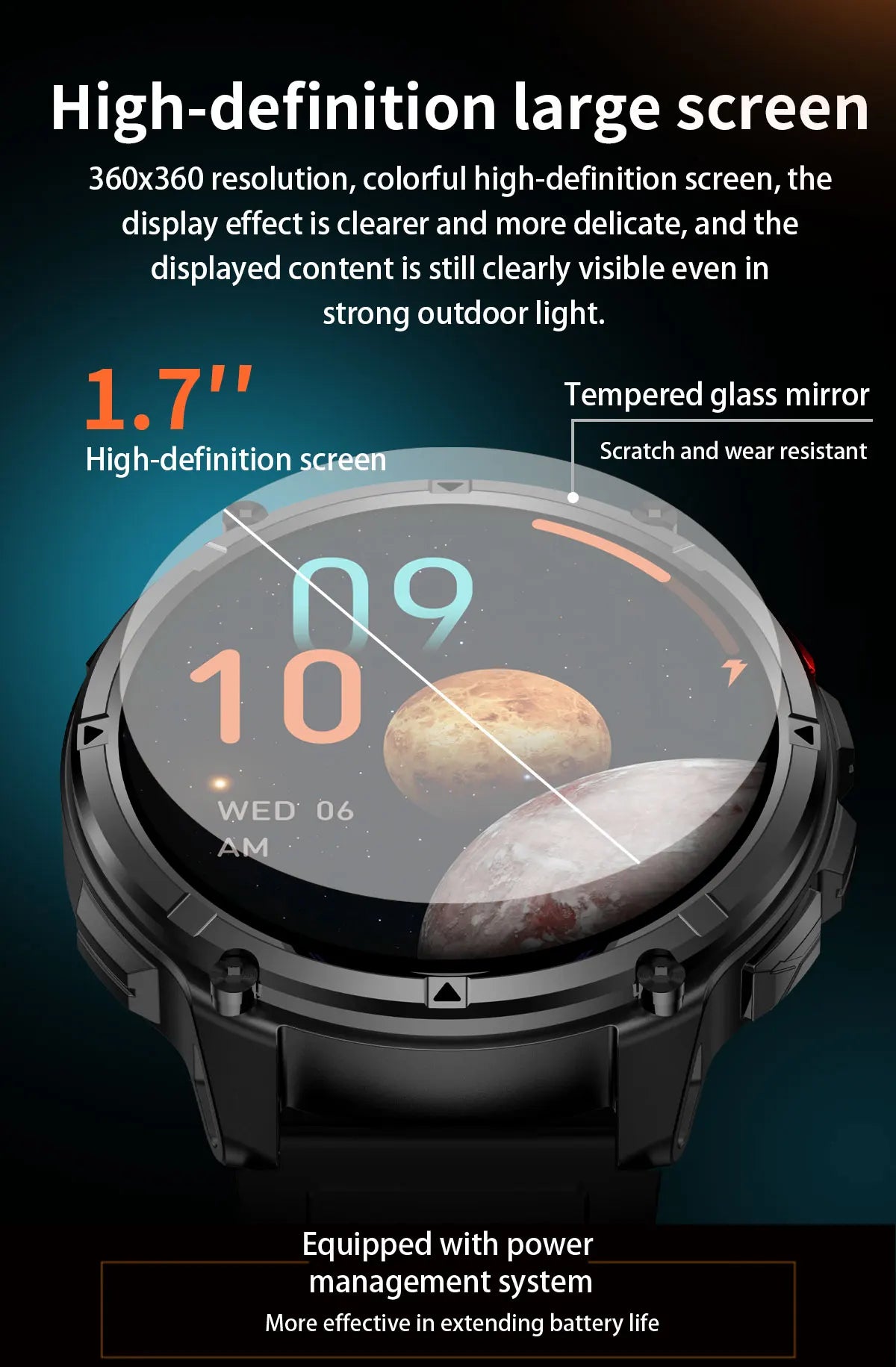 New T-Rex3 Pro 1100mAh Battery Smart Watch GPS Smartwatch