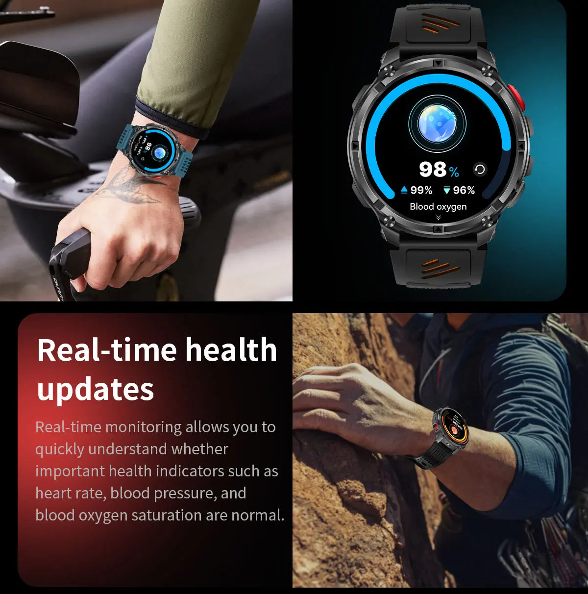 New T-Rex3 Pro 1100mAh Battery Smart Watch GPS Smartwatch