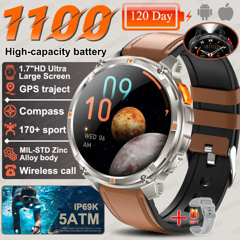 New T-Rex3 Pro 1100mAh Battery Smart Watch GPS Smartwatch