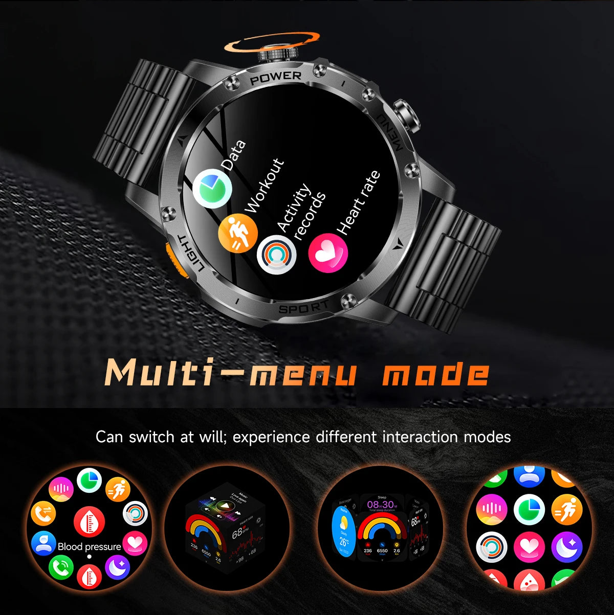 New GPS Outdoor Sports Smart Watch Men AMOLED Screen