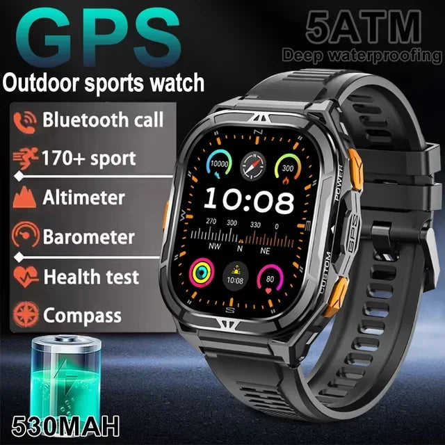 NEW TANK X5 Smartwatch 5ATM Waterproof GPS Dual-Frequency