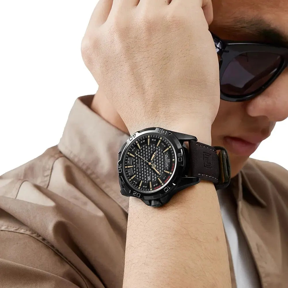 Men Casual Sport Military Quartz Calendar Wrist Watch for Man