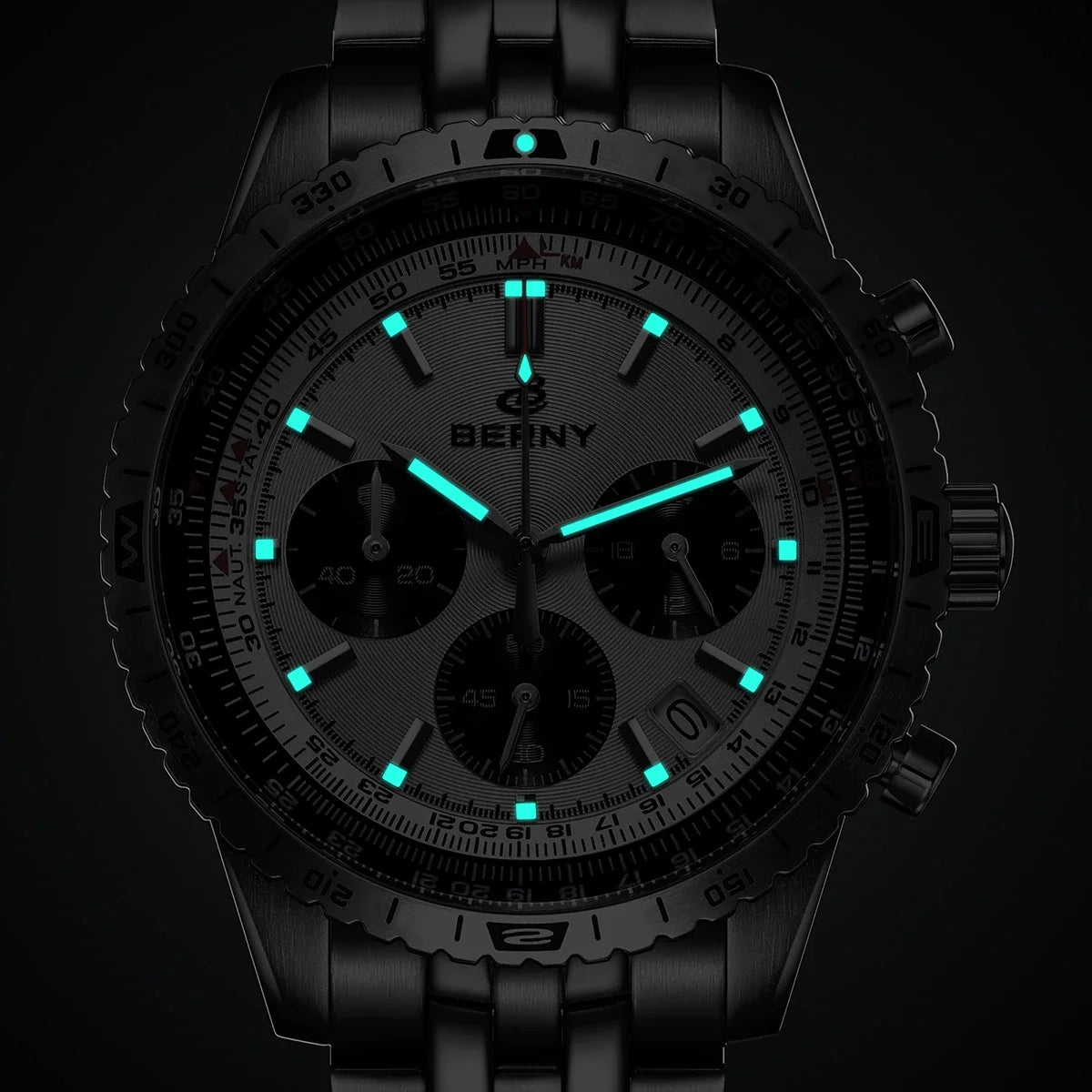 Chronograph Watches for Men Aviation Multifunction Quartz