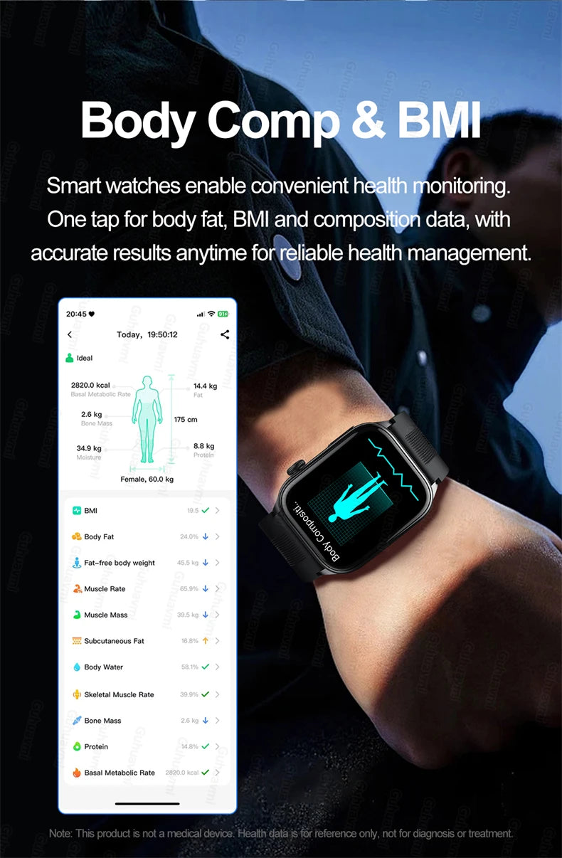 New Upgrade Air pump Smart Watch airbag Accurate Smartwatch