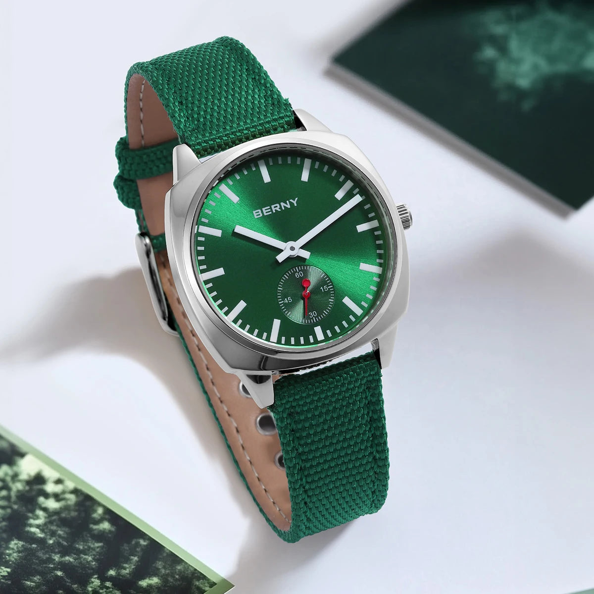 Ladies Railway Watch Canvas Women Wristwatch Quartz
