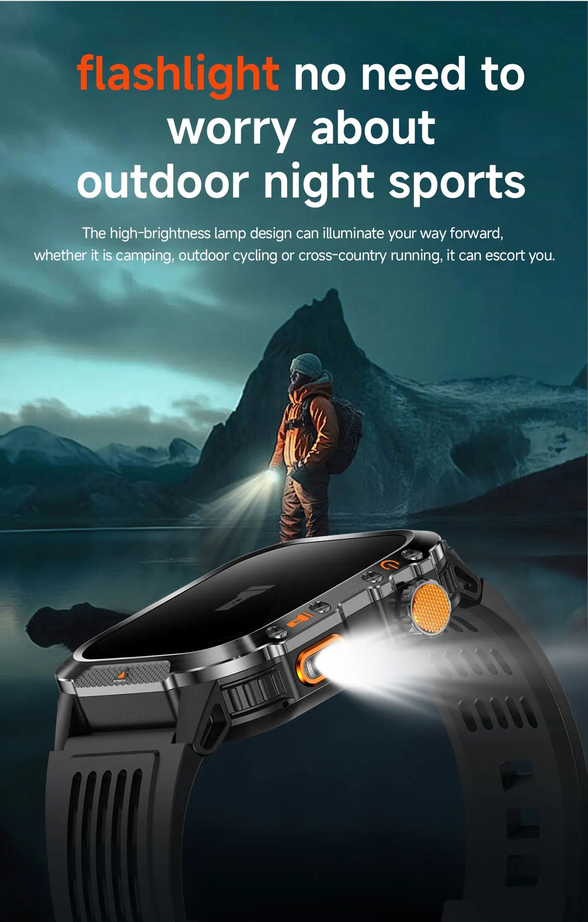 New Military Grade Outdoor GPS Smart Watches Men Compass