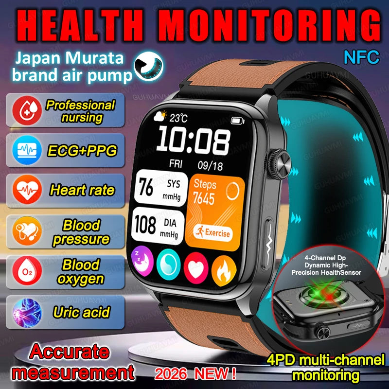 New Upgrade Air pump Smart Watch airbag Accurate Smartwatch