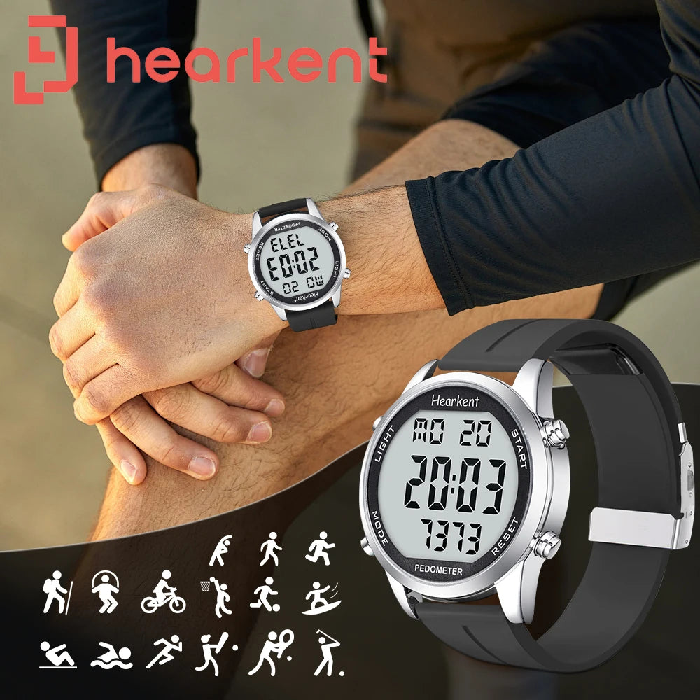 Pedometer Watch Men's Digital Watch No Bluetooth Sport Watches