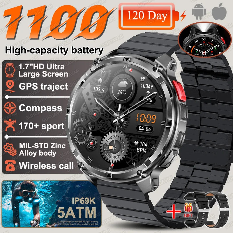 New T-Rex3 Pro 1100mAh Battery Smart Watch GPS Smartwatch