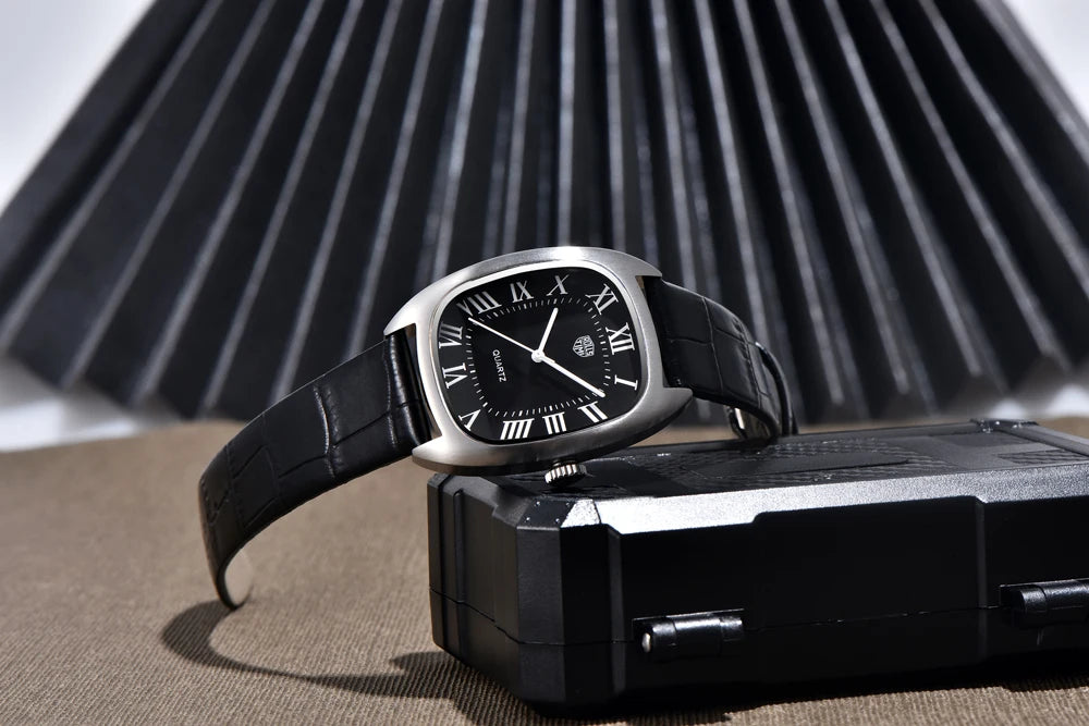 New Men's Watches Top Brand Luxury Oval Quartz Watch
