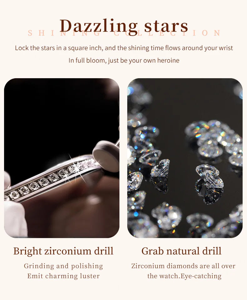 Luxury All Diamond Original Quartz Watch for Women