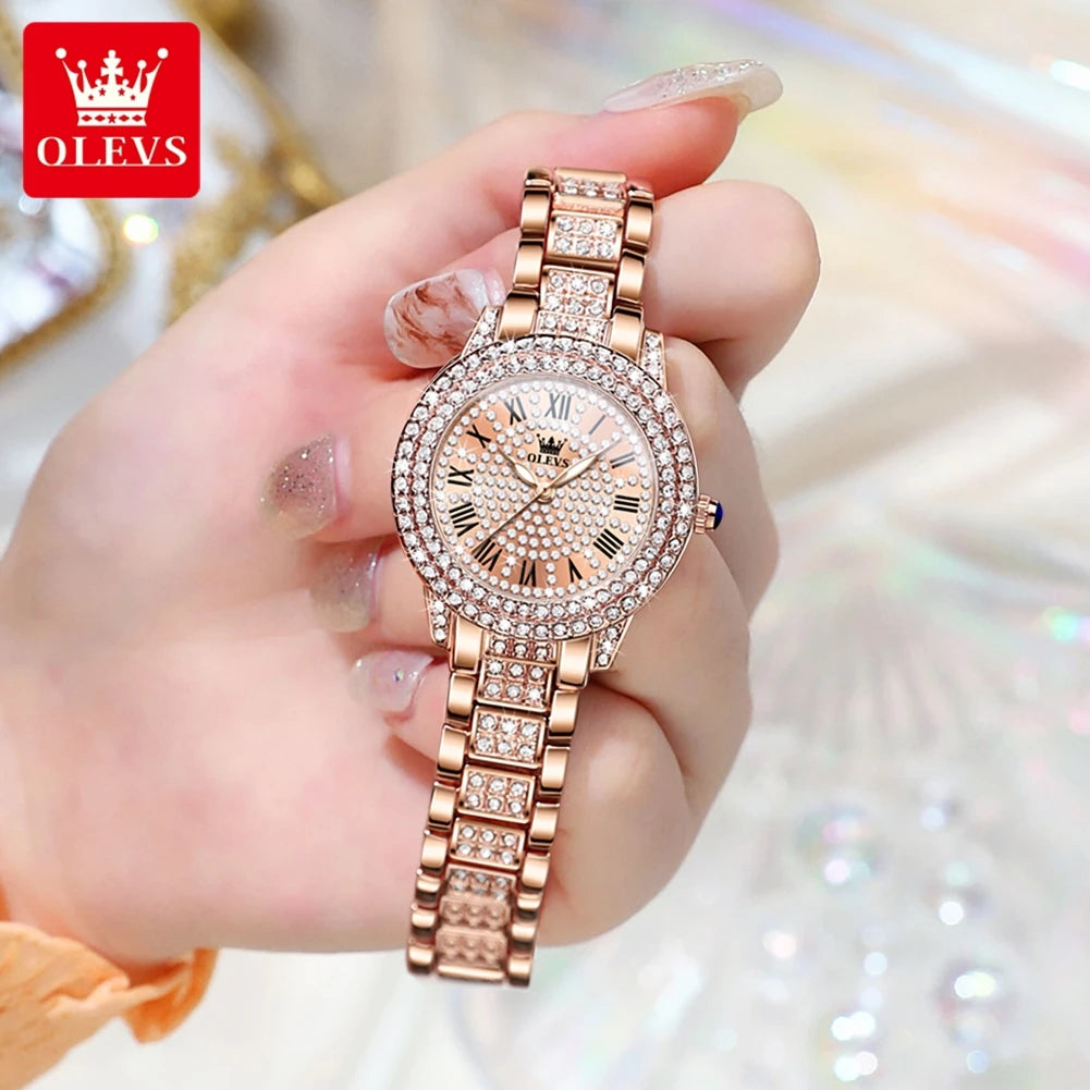 Luxury All Diamond Original Quartz Watch for Women