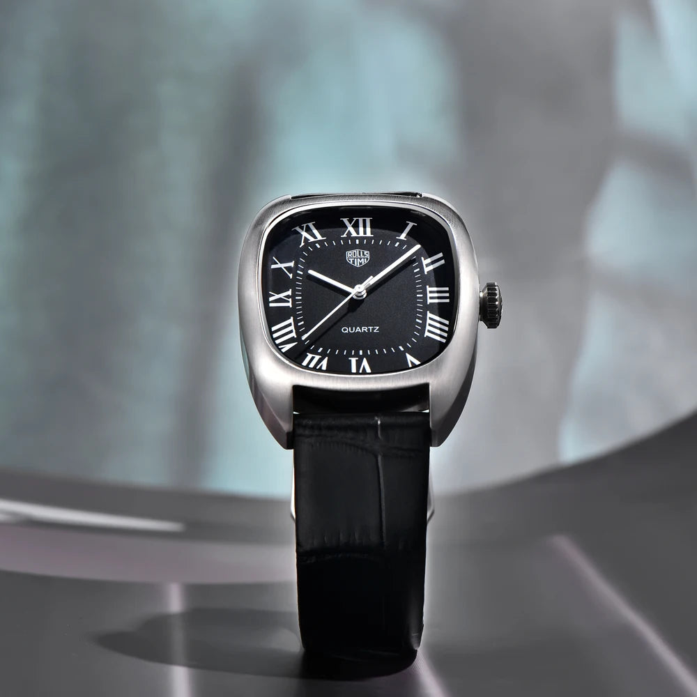 New Men's Watches Top Brand Luxury Oval Quartz Watch