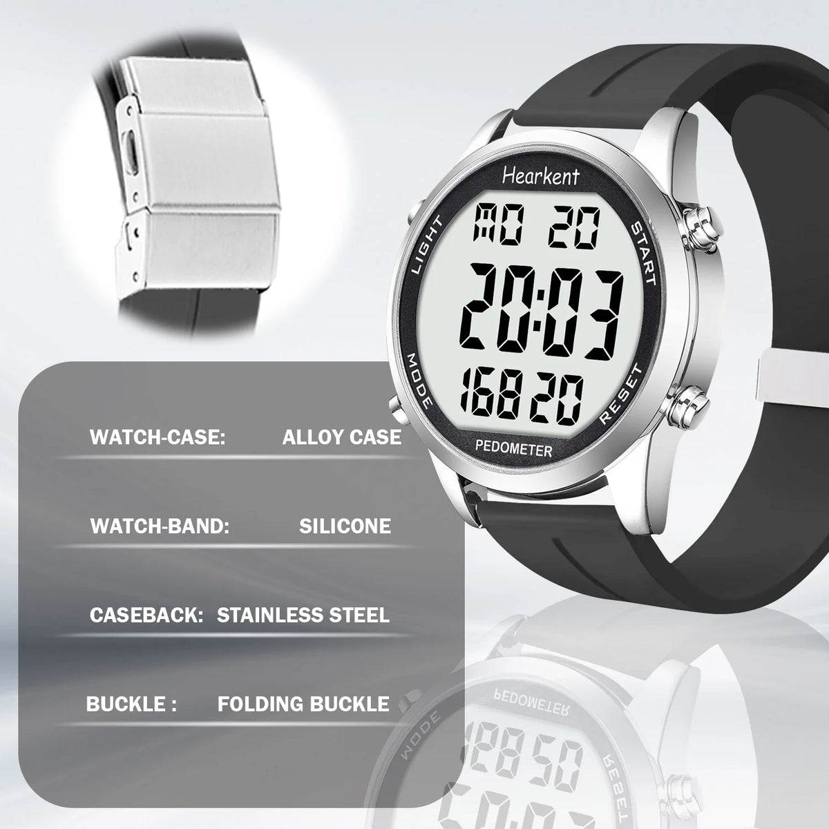 Pedometer Watch Men's Digital Watch No Bluetooth Sport Watches