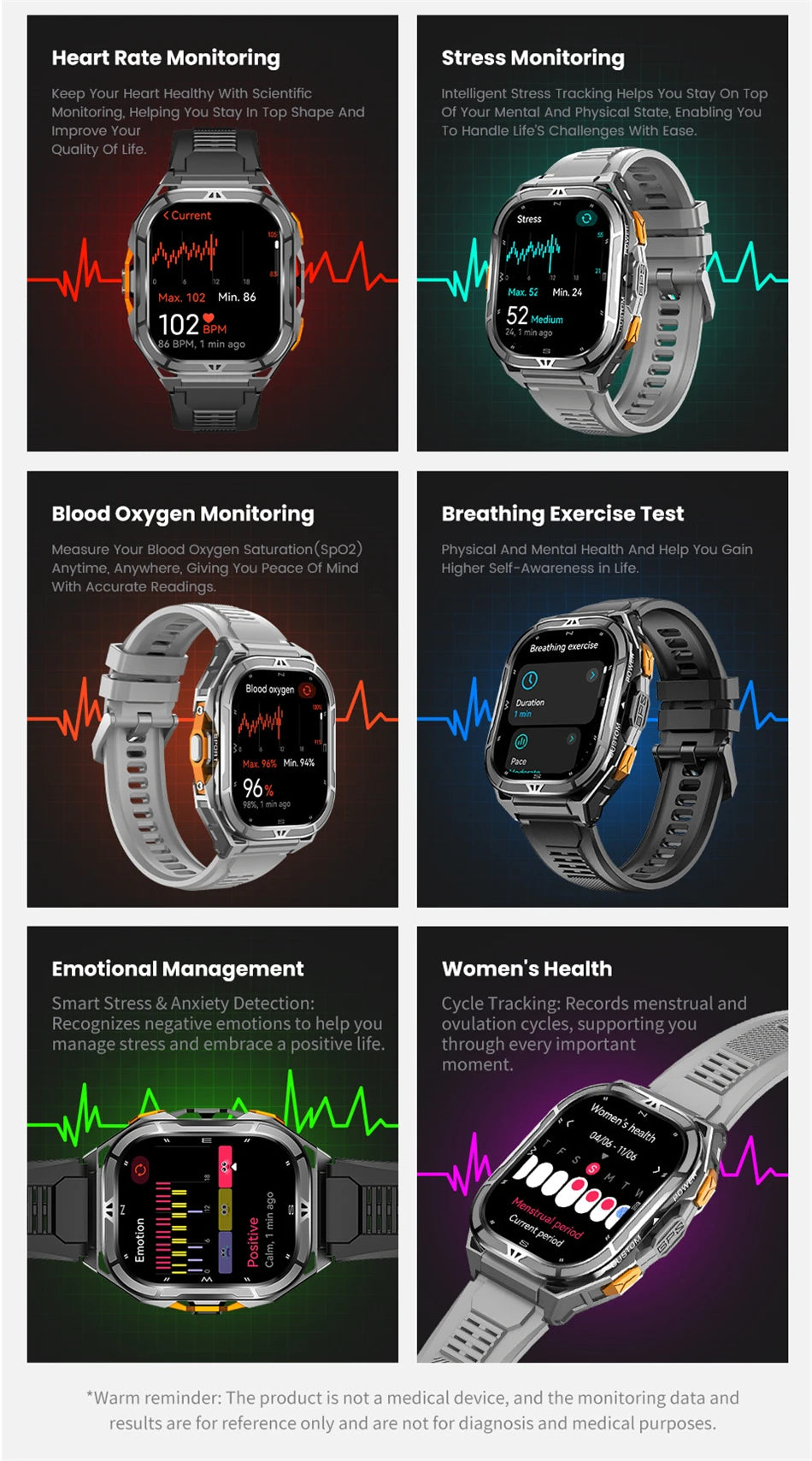 NEW TANK X5 Smartwatch 5ATM Waterproof GPS Dual-Frequency