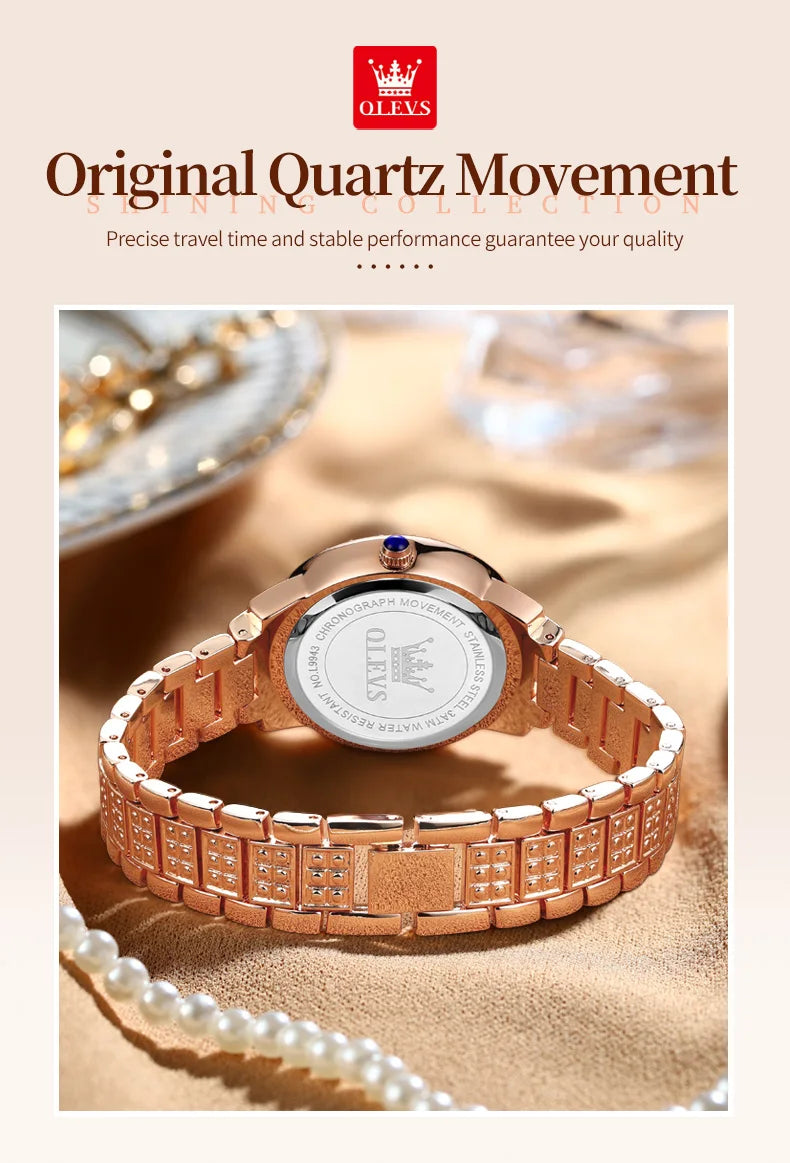 Luxury All Diamond Original Quartz Watch for Women