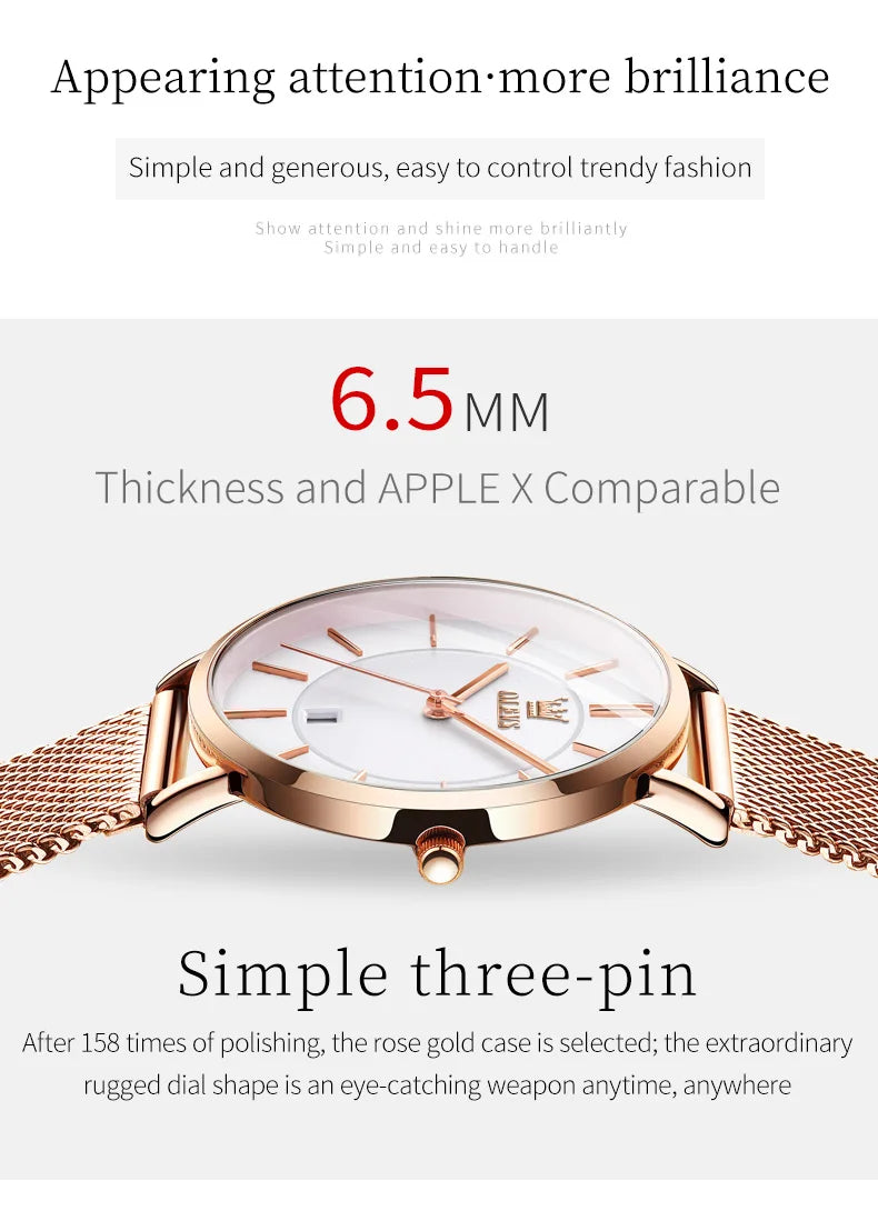 OLEVS Watches For Women Quartz Waterproof Watch Luxury