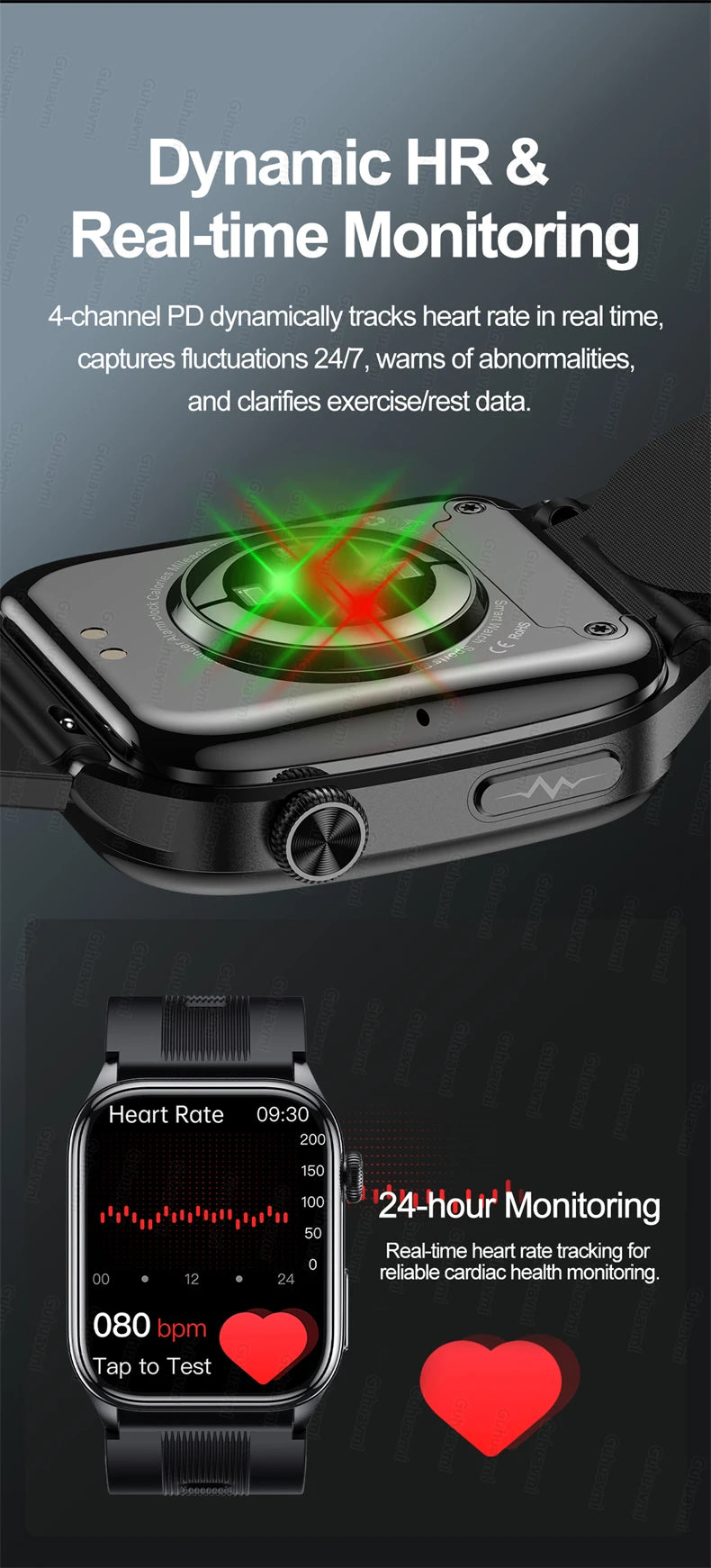 New Upgrade Air pump Smart Watch airbag Accurate Smartwatch