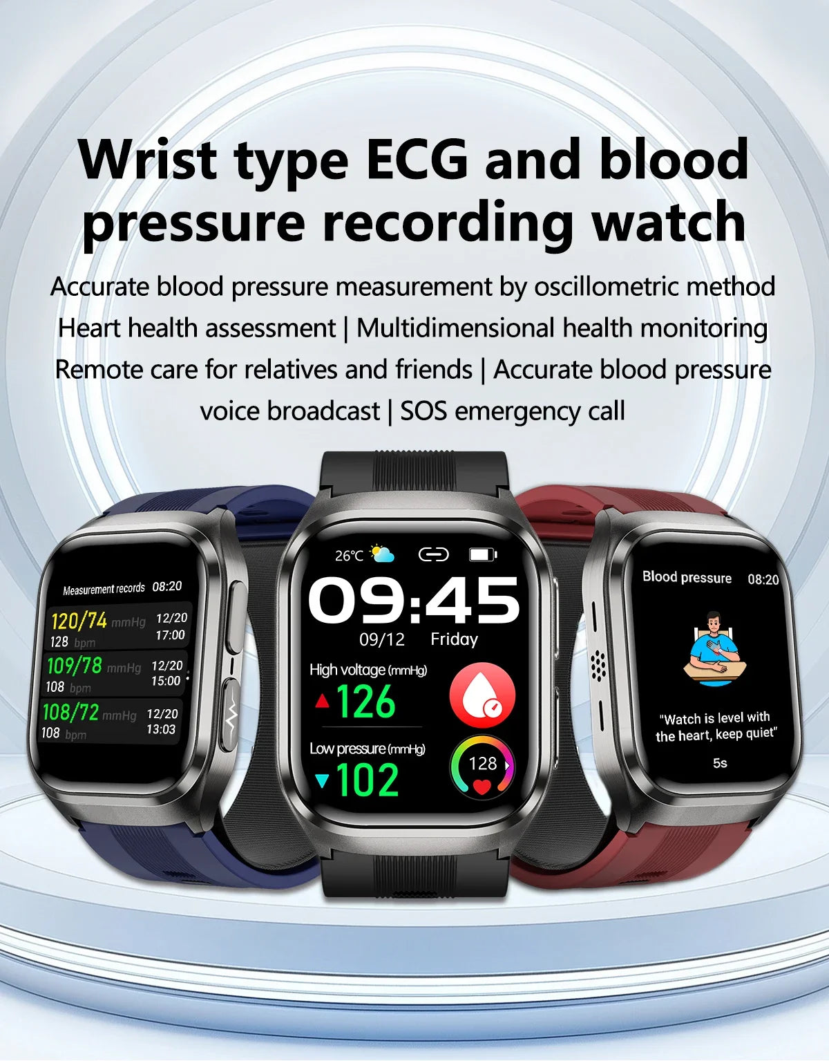 New Air Pump Airbag True Blood Pressure Smartwatch