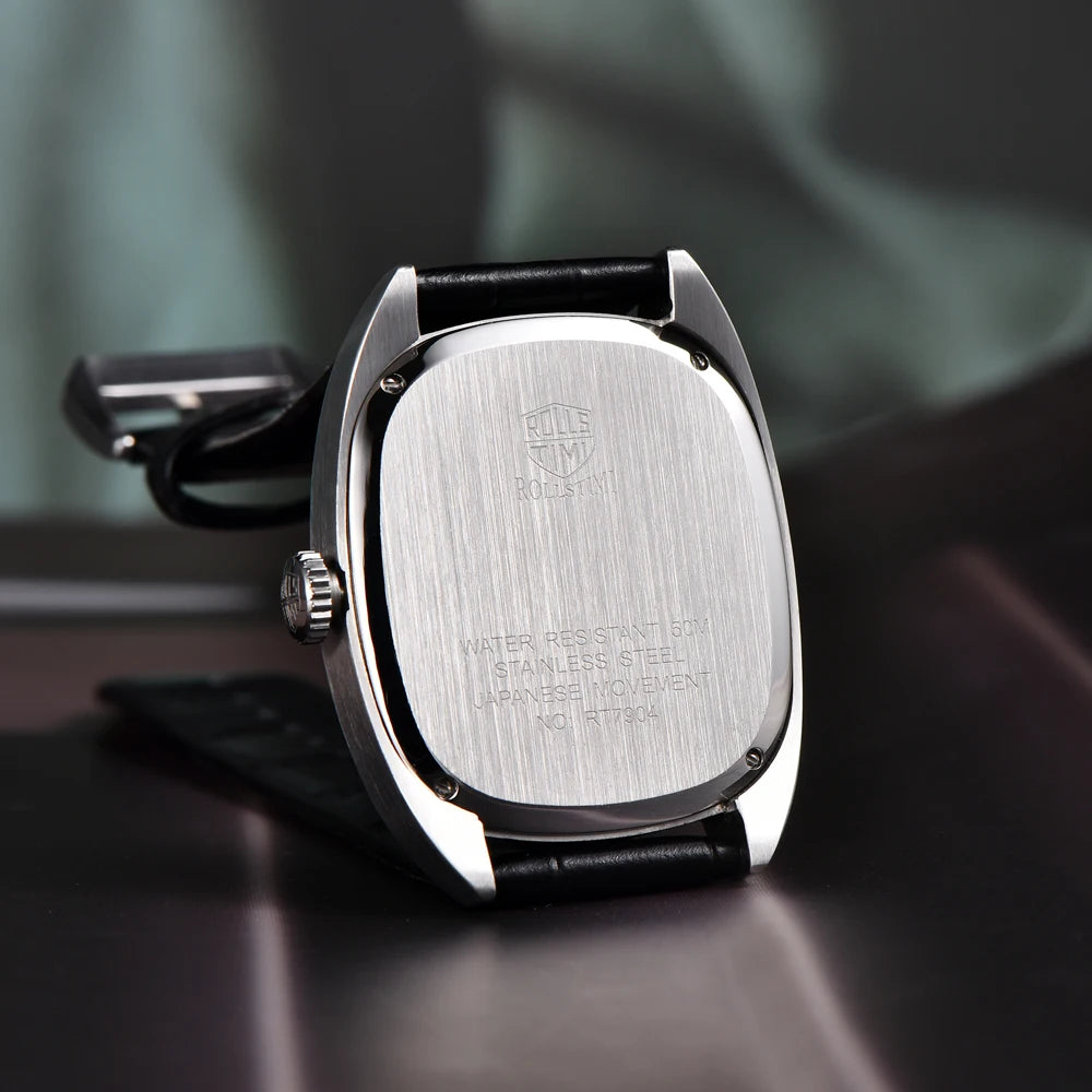 New Men's Watches Top Brand Luxury Oval Quartz Watch