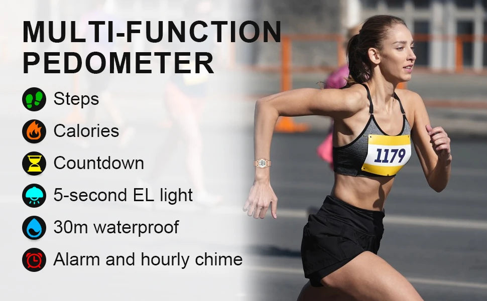 Pedometer Watches Sport Step Counter Women's Watches