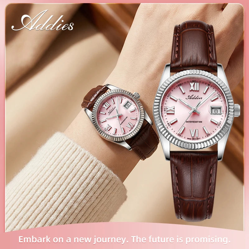 Addies New Ladies Quartz Watch 28mm Sapphire Mirror Watches