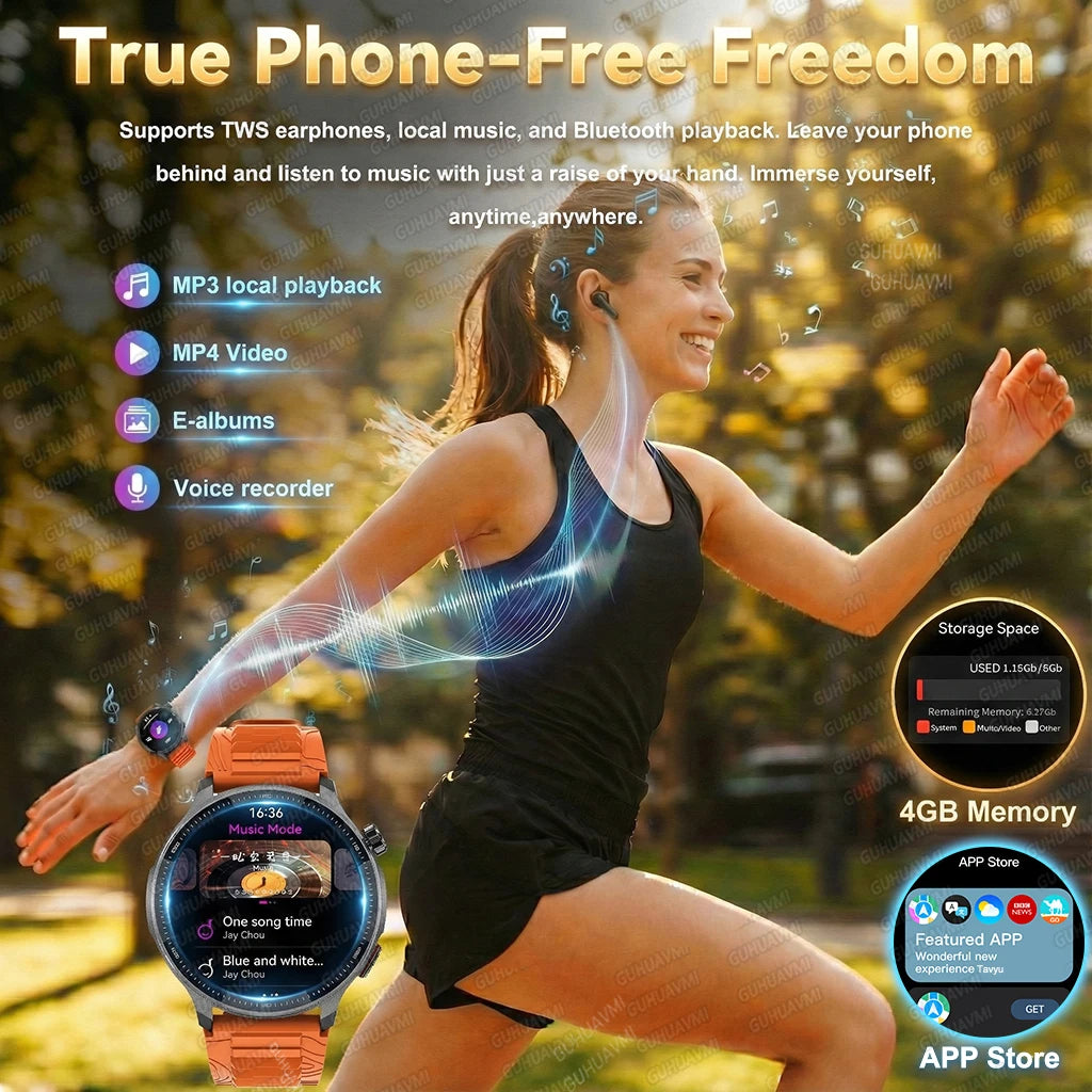 NEW 4G Memory GPS Offline Map Position Smart Watch Sports