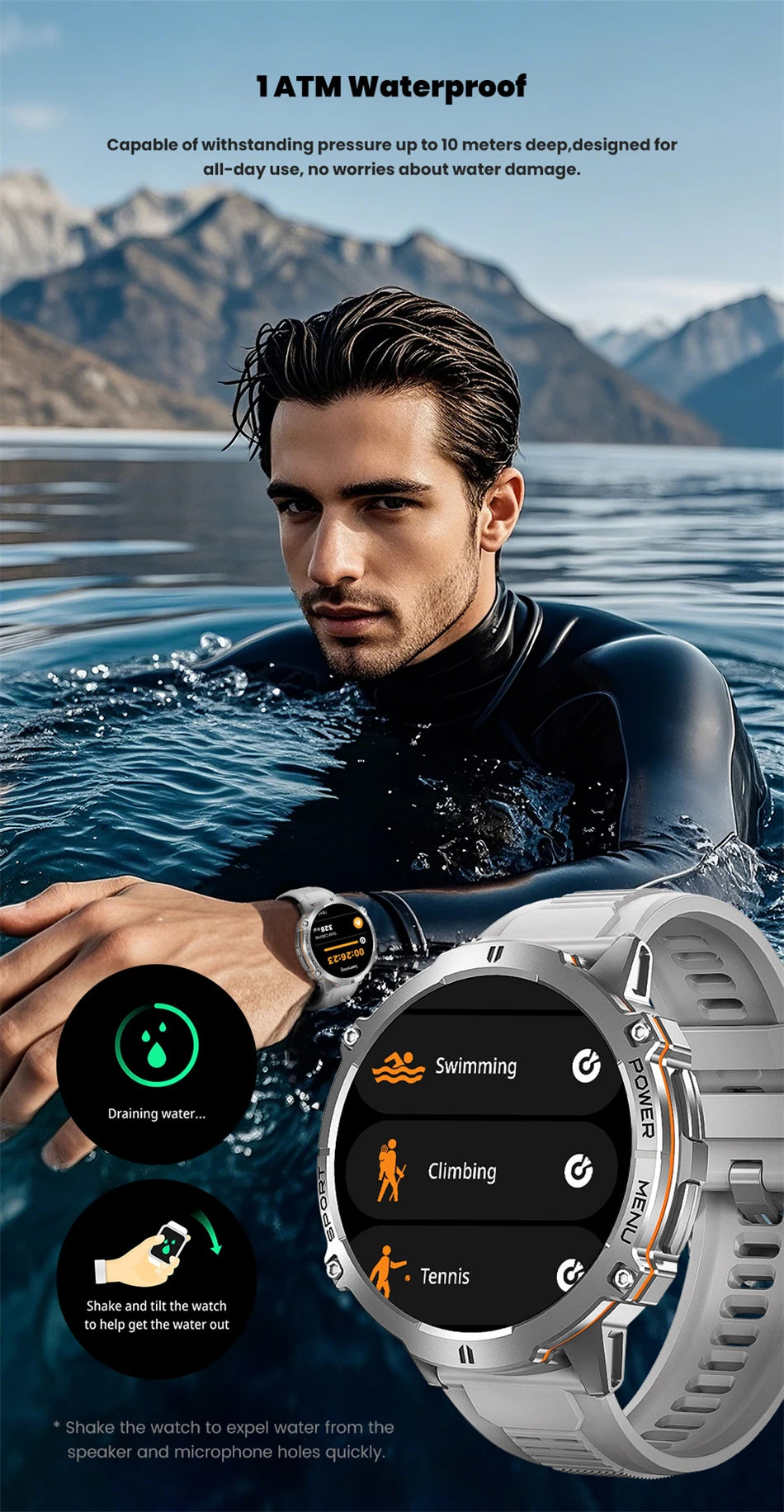 T-Rex 3 Military Grade 1000mAh Battery Smart Watch Sports