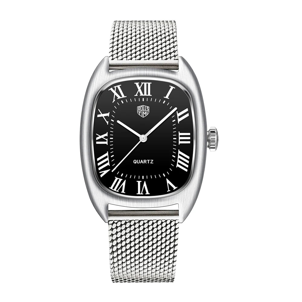 New Men's Watches Top Brand Luxury Oval Quartz Watch
