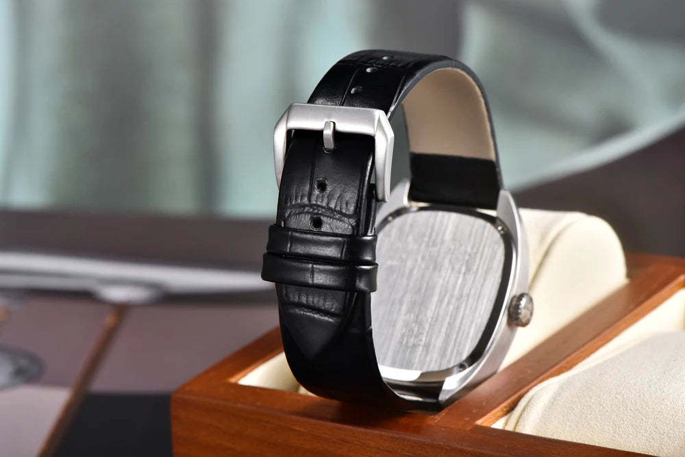 New Men's Watches Top Brand Luxury Oval Quartz Watch
