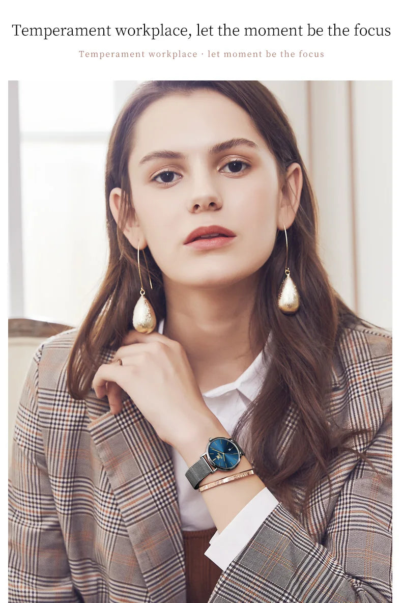 OLEVS Watches For Women Quartz Waterproof Watch Luxury