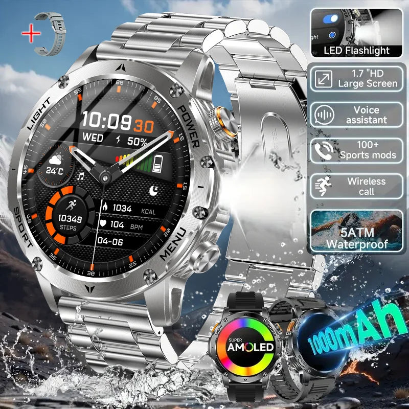 New GPS Outdoor Sports Smart Watch Men AMOLED Screen