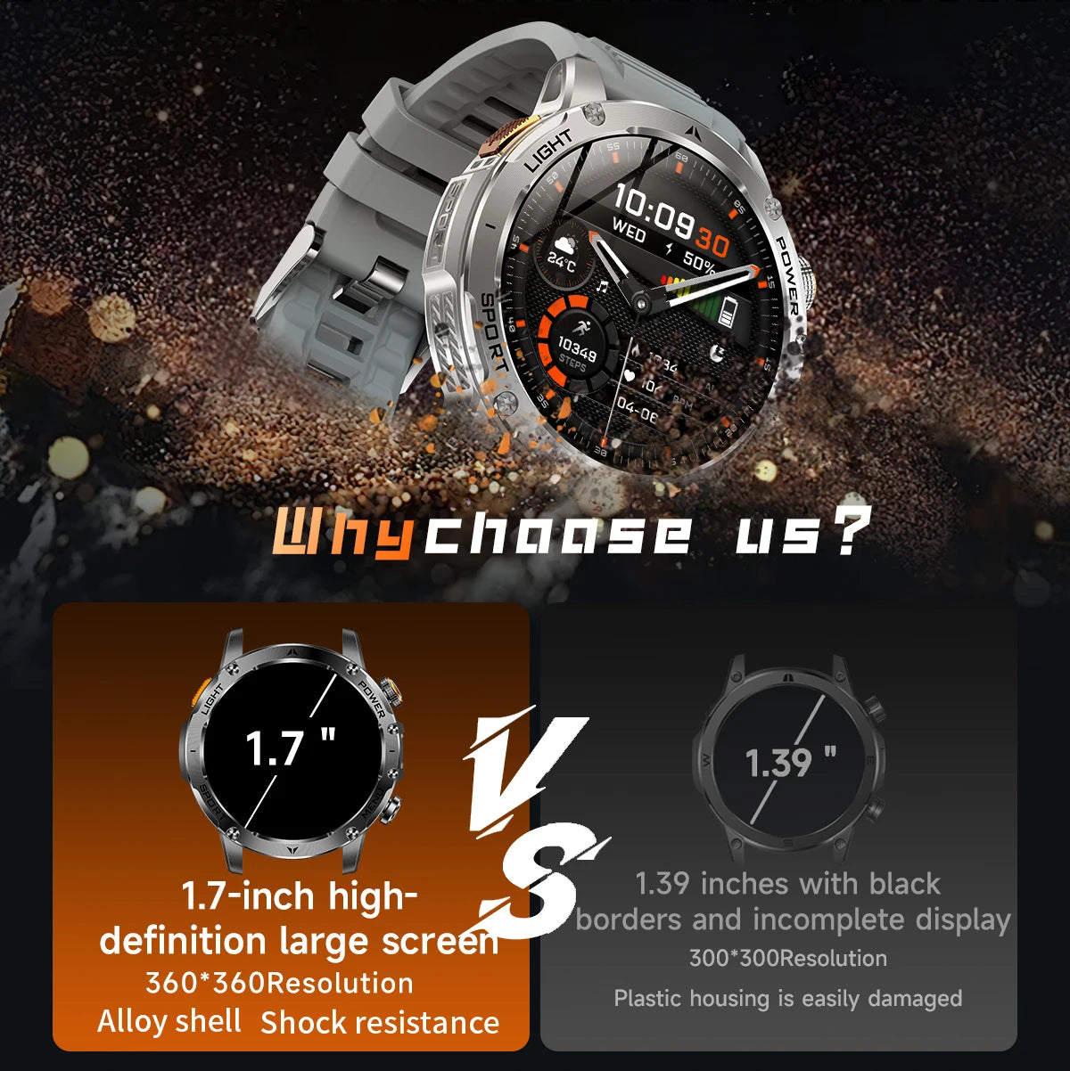 New GPS Outdoor Sports Smart Watch Men AMOLED Screen