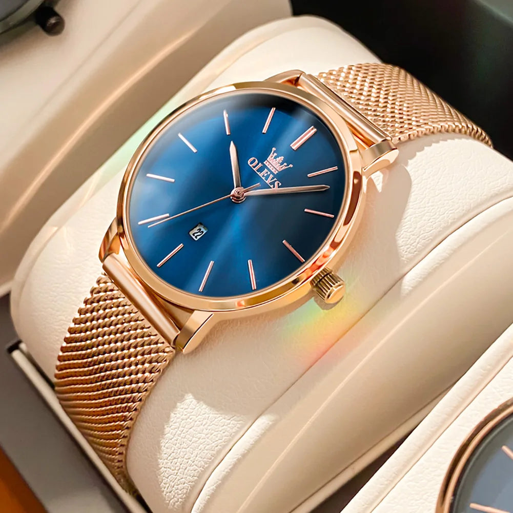 OLEVS Watches For Women Quartz Waterproof Watch Luxury