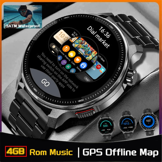 NEW 4G Memory GPS Offline Map Position Smart Watch Sports