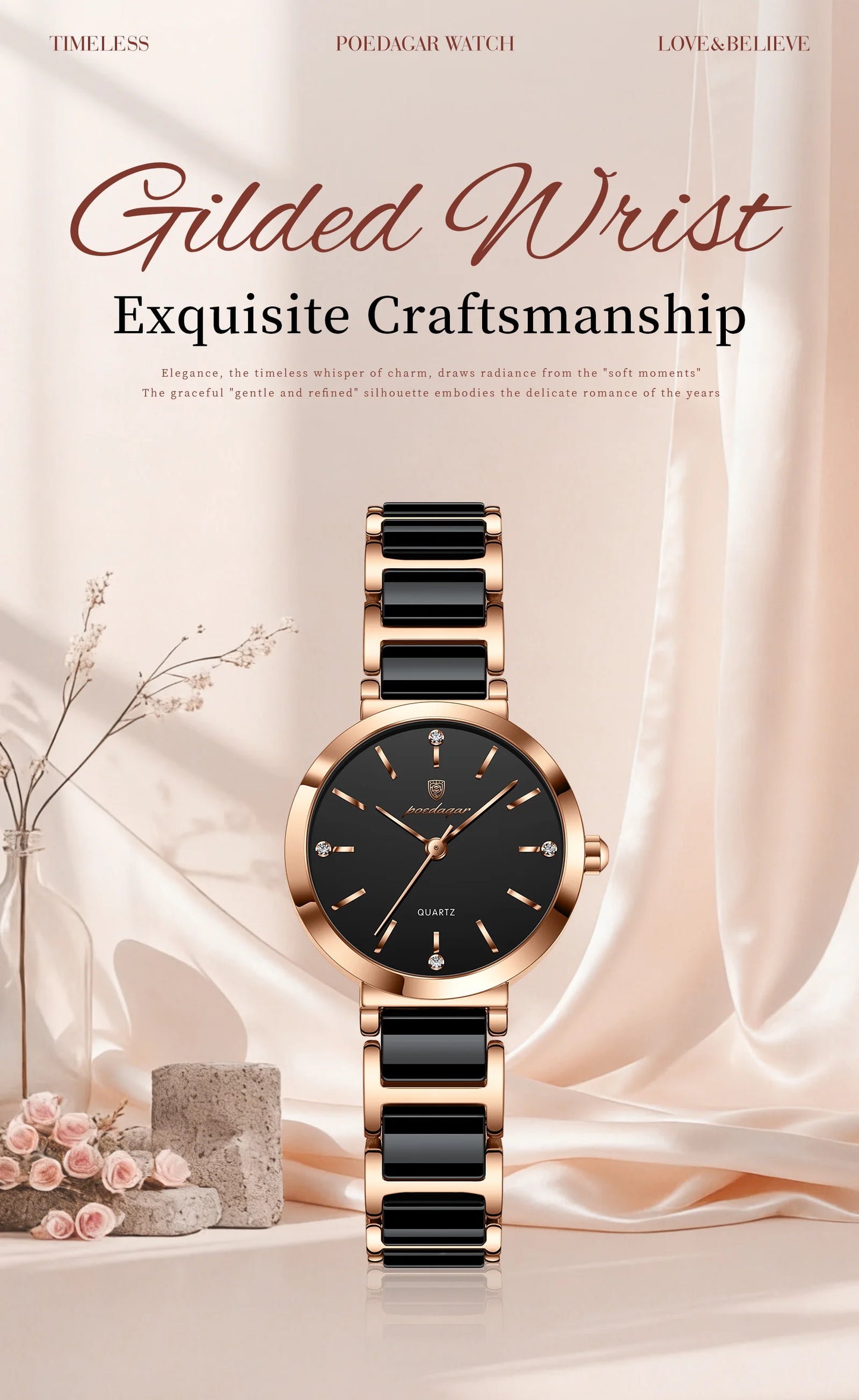 Top Diamond Luxury Watch For Woman High Quality Waterproof