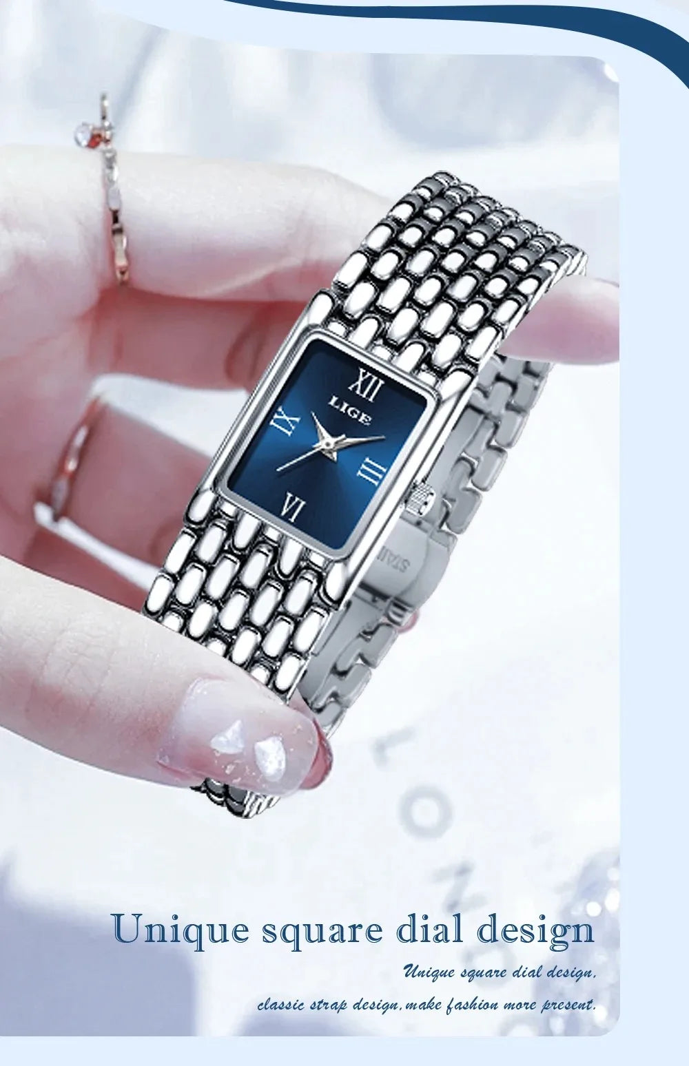 LIGE New Design Ladies Watch Fashion Quartz Wristwatch