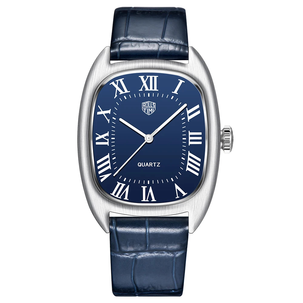 New Men's Watches Top Brand Luxury Oval Quartz Watch