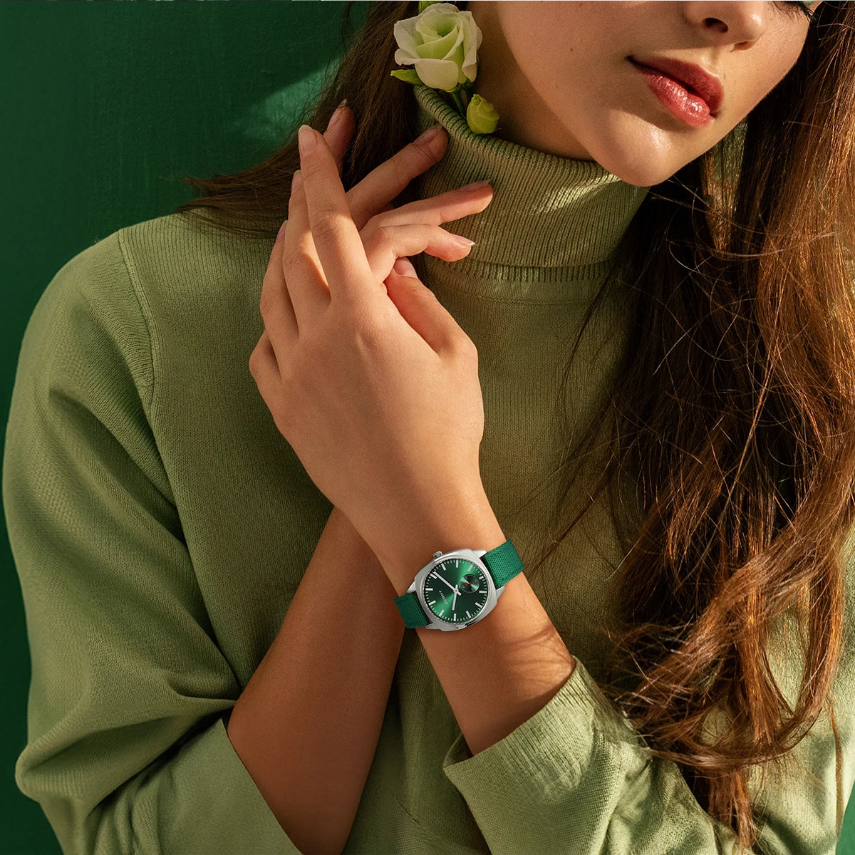 Ladies Railway Watch Canvas Women Wristwatch Quartz