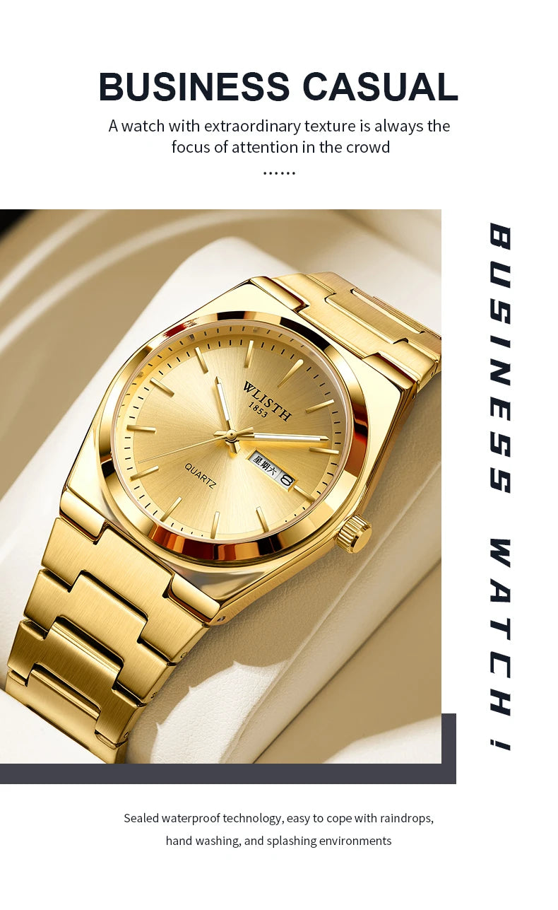 Man Watch Quartz Watch Luxury Waterproof Luminous