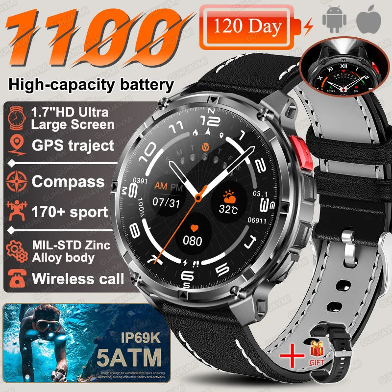 New T-Rex3 Pro 1100mAh Battery Smart Watch GPS Smartwatch