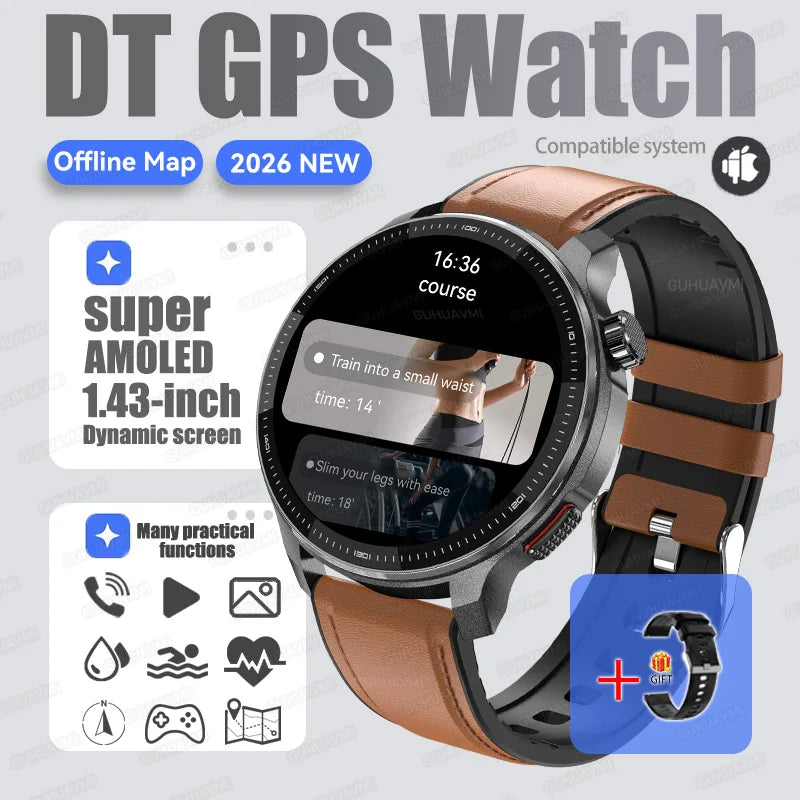 NEW 4G Memory GPS Offline Map Position Smart Watch Sports
