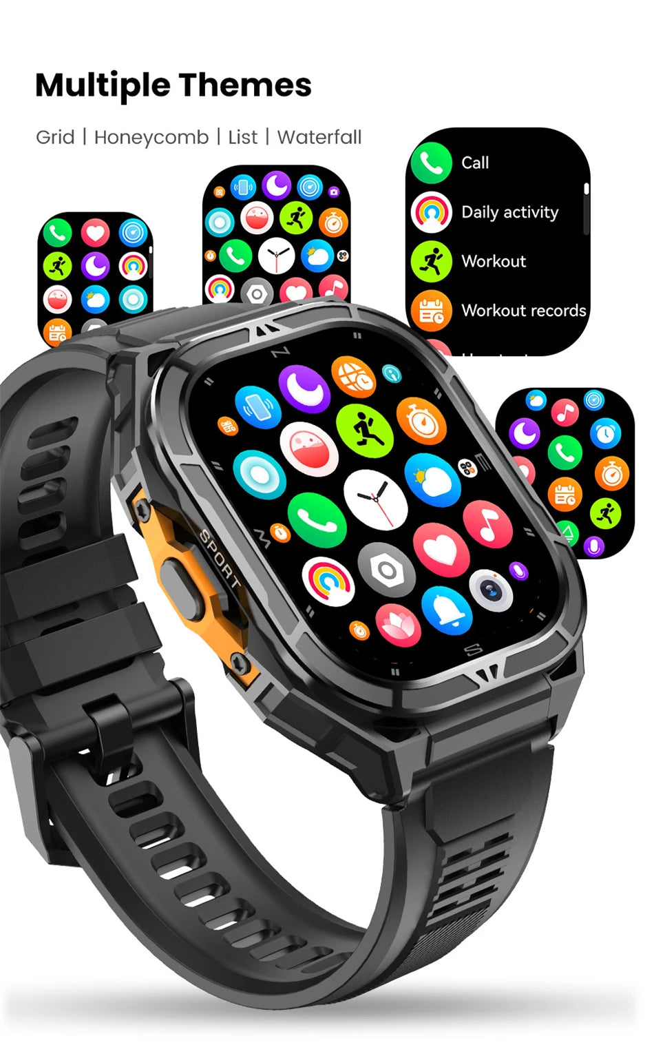 NEW TANK X5 Smartwatch 5ATM Waterproof GPS Dual-Frequency