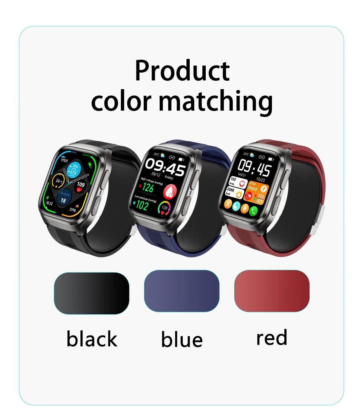 New Airbag Smart Watch Men AI Diagnosis Accurate Blood Pressure