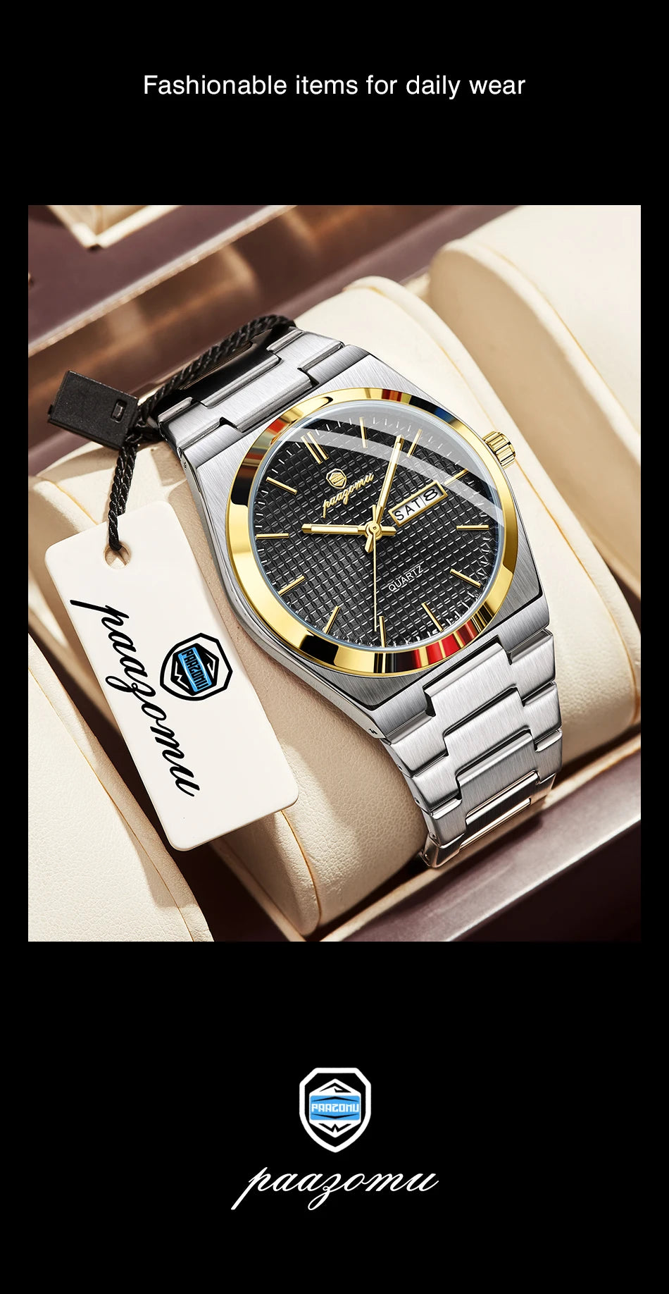 Original Luxury Men Clock Fashion Luminous Waterproof