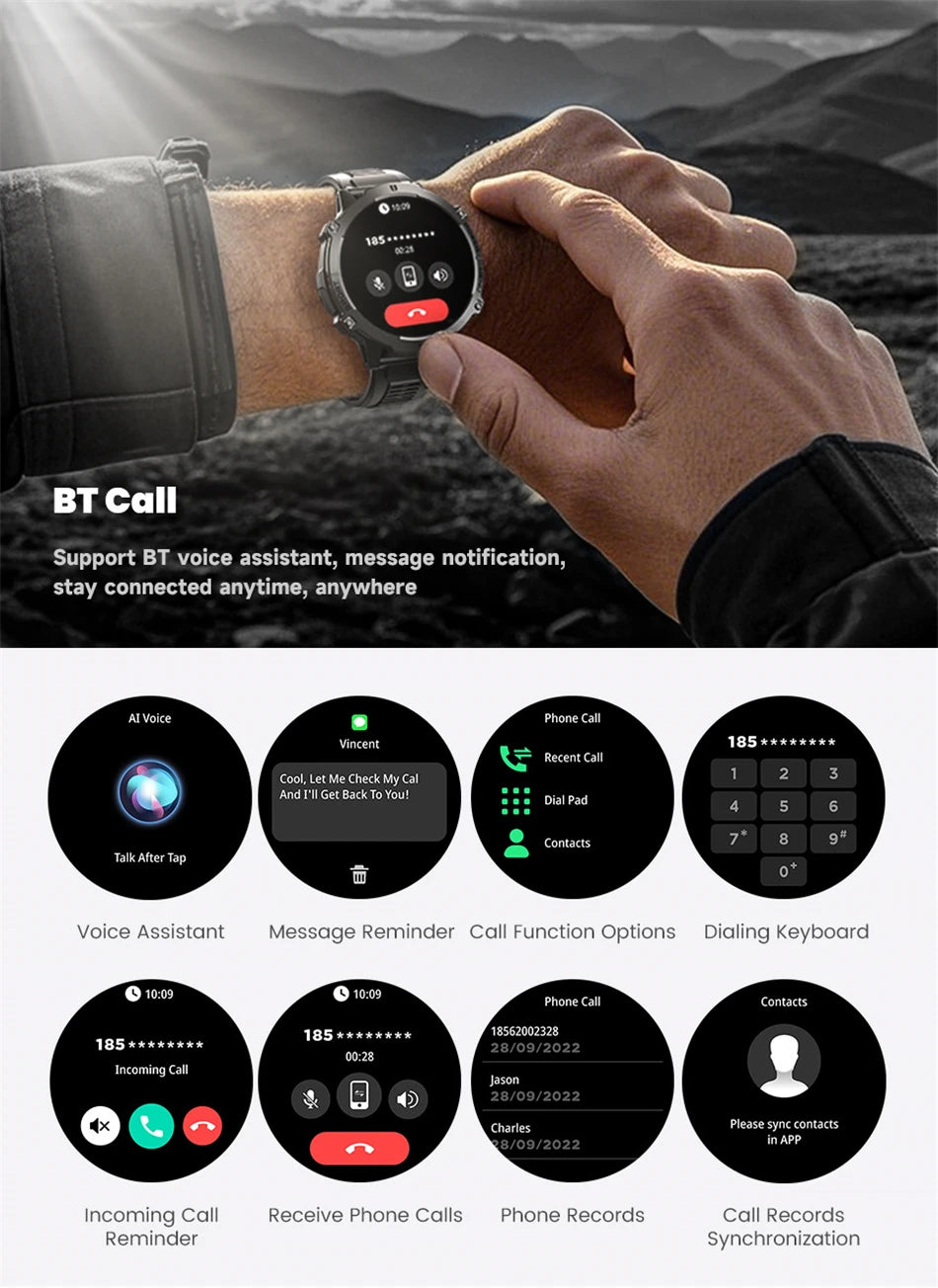 T-Rex 3 Military Grade 1000mAh Battery Smart Watch Sports