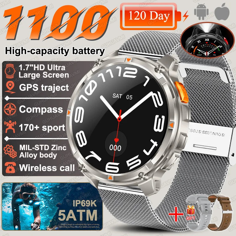 New T-Rex3 Pro 1100mAh Battery Smart Watch GPS Smartwatch