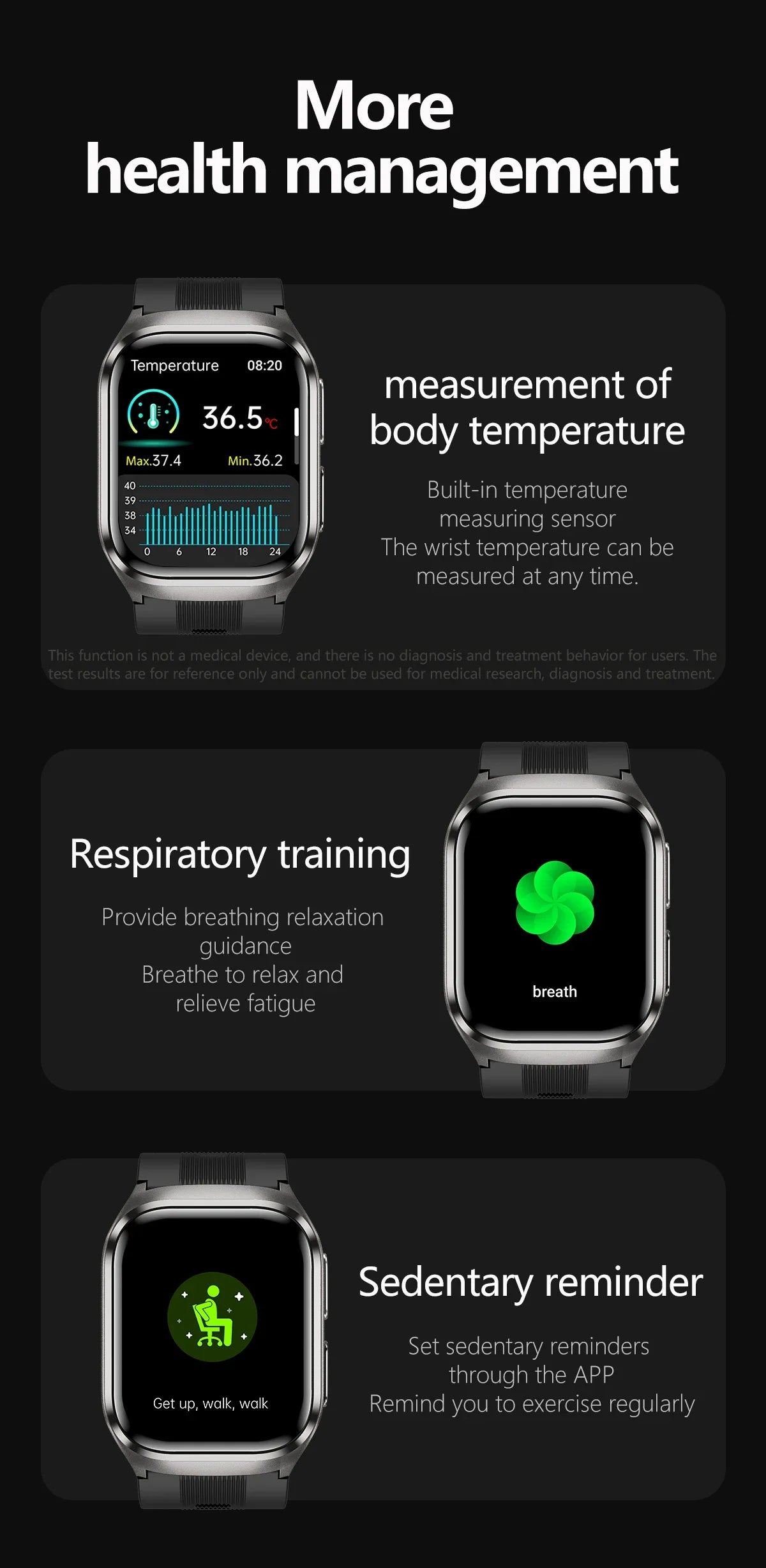 New Air Pump Airbag True Blood Pressure Smartwatch