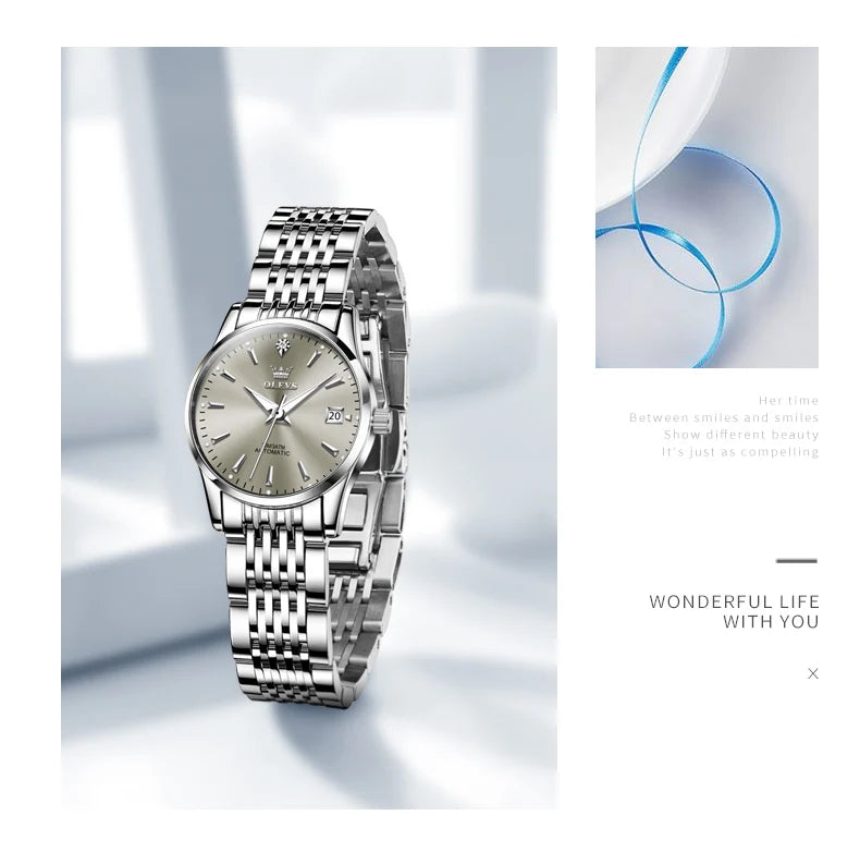 Luxury Brand Ladies Watch Automatic Mechanical Wristwatch