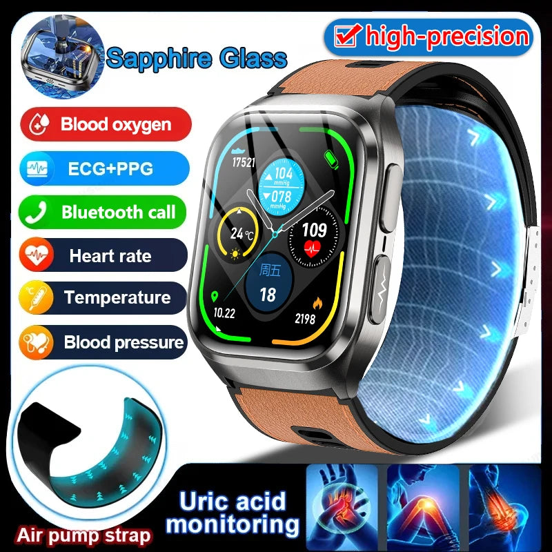 True Blood Pressure Smart Watch Air Pump Airbag Smart Bracelet